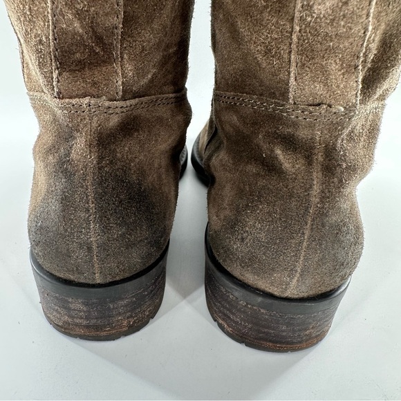Franco Sarto knee high boots Panko 8 Brown suede distressed riding equestrian - Picture 8 of 14